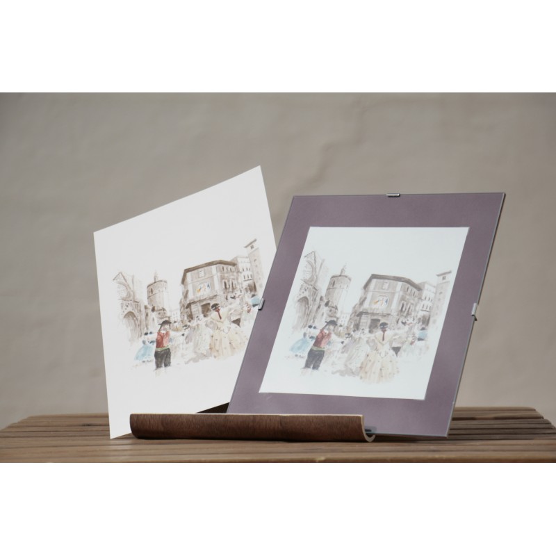 Repr. con marcoclip- Valencia: La plaza de la Virgen - AcuaVal1301m · ARTE1301