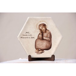 Azulejo: San José, hombre de fe. San José, hombre de fe, descansaba en Dios. AZU3105 · ARTE3105