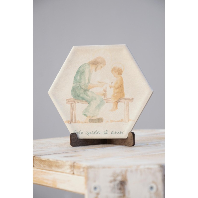 Azulejo - San José Carpintero · Solo queda el amor -AZU3103 · ARTE3103