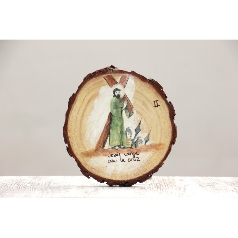 Icono Via Crucis 2ª ESTACIÓN · Jesús carga con la cruz ICO-VIA02 · ARTE7101
