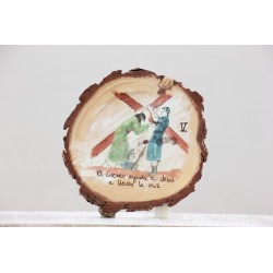 Icono Via Crucis 5ª ESTACIÓN · El Cireneo ayuda a Jesús a llevar la cruz ICO-VIA05 · ARTE7101