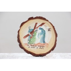 Icono Via Crucis 6ª ESTACIÓN · La Verónica enjuga el rostro de Jesús ICO-VIA06 · ARTE7101