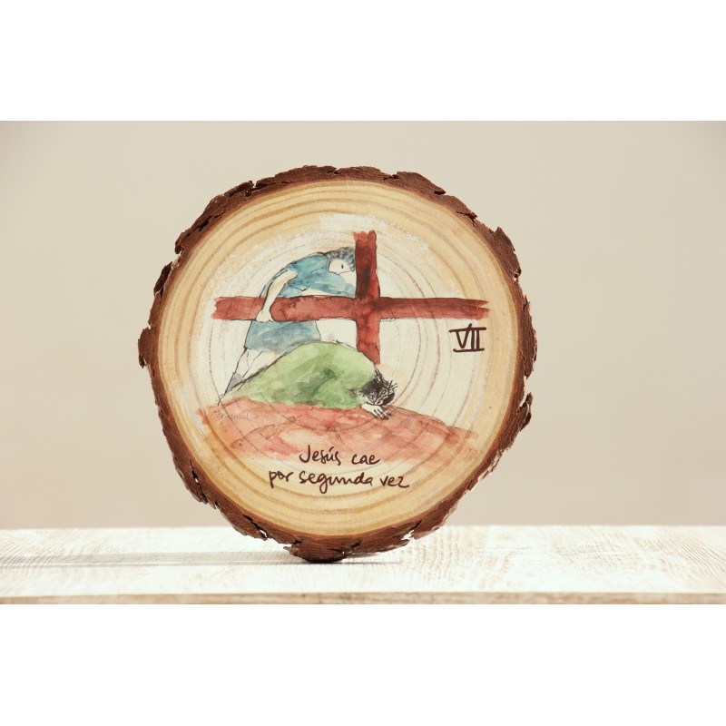 Icono Via Crucis 7ª ESTACIÓN · Jesús cae por 2ª vez ICO-VIA07 · ARTE7101