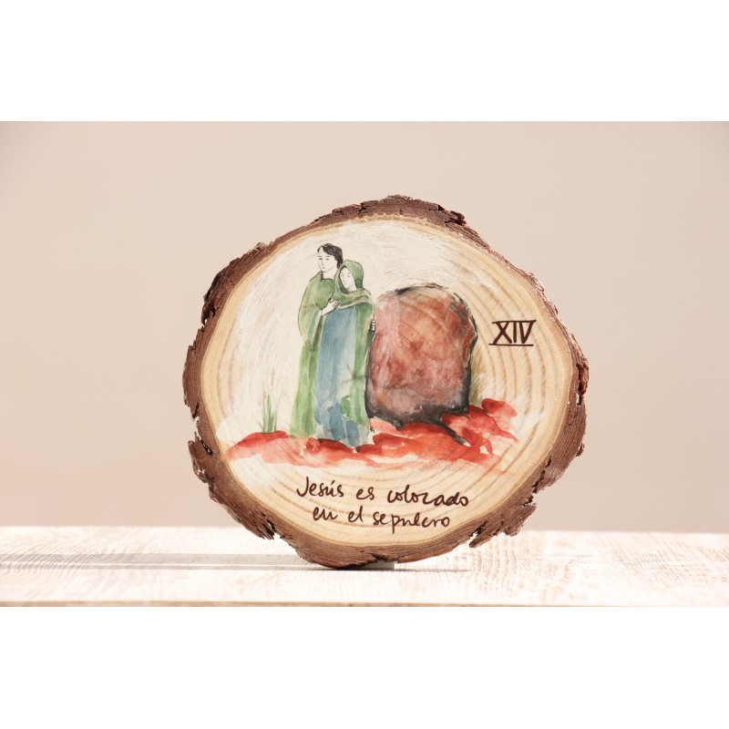 Icono Via Crucis 14ª ESTACIÓN · Jesús colocado en el sepulcro ICO-VIA14 · ARTE7101