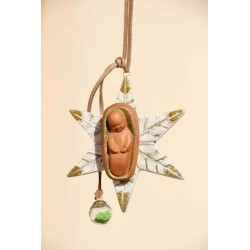 Niño de barro en estrella de cerámica · NAV202 · NAV1202