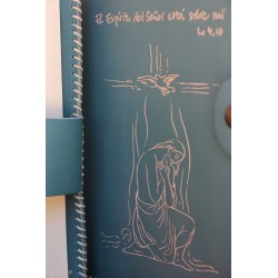 Funda de Breviario grabada: El Espiritu del señor está sobre mí (verde oscuro). ARTESANO. BRE004vo ·