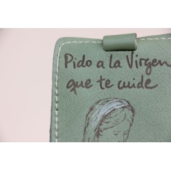 Etiqueta equipaje. Bella Pastora. Verde oscuro. Pintada a mano.-ARTESANO. Equ-BEP-Veo · REG1001