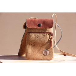 Bolso móvil de corcho. Cruz de los cuatro. ARTESANO. BOL-mov-ROJ · REG200