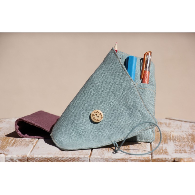 Estuche lino BEP verde. ARTESANO. EST-lin-VER · PAP4008