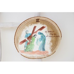 VI ESTACIÓN con nombre. La verónica enjuga el rostro de Jesús. VIA-6T