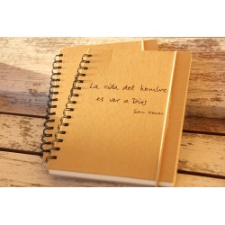 301-LA VIDA DEL HOMBRE ES VER A DIOS. A5 espiral kraft con elástico natural. IRE-204 · PAP301