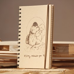 501-PEREGRINO ORADO. A5 espiral kraft con elástico natural. PER-204 · PAP501