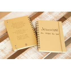 401-JESUCRISTO EN TODO TU SER. A5 espiral kraft con elástico natural. JTO-204 · PAP401