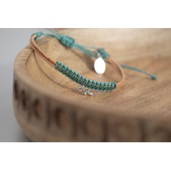 Pul. Cuero y macrame simbolo 1516