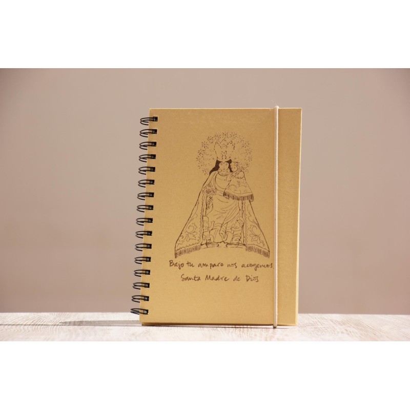 702-VIRGEN DE LOS DESAMPARADOS. A5 espiral kraft con elástico natural. DES-204 · PAP702