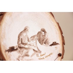 Icono del Nacimiento - 2201 El amor vence siempre. PINTADO A MANO · ICO2201 · ARTE2201