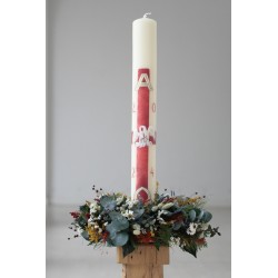 Cirio Pelícano 8*80. PINTADO A MANO. CiP002-8