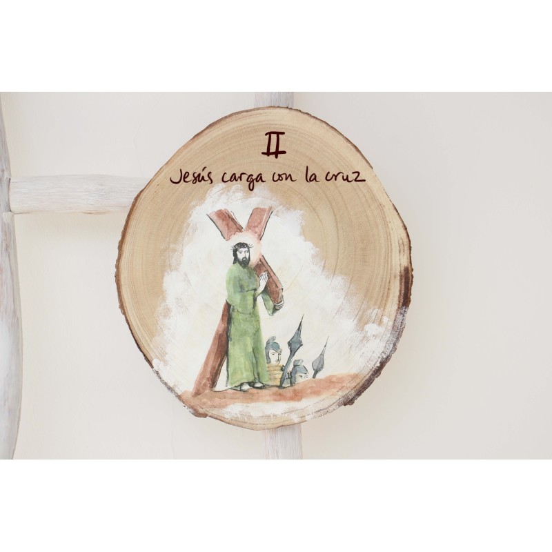 II ESTACIÓN con nombre. Jesús carga con la cruz. VIA-2T