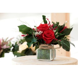Maran de rosas y hiedra - rojo. FL006rj