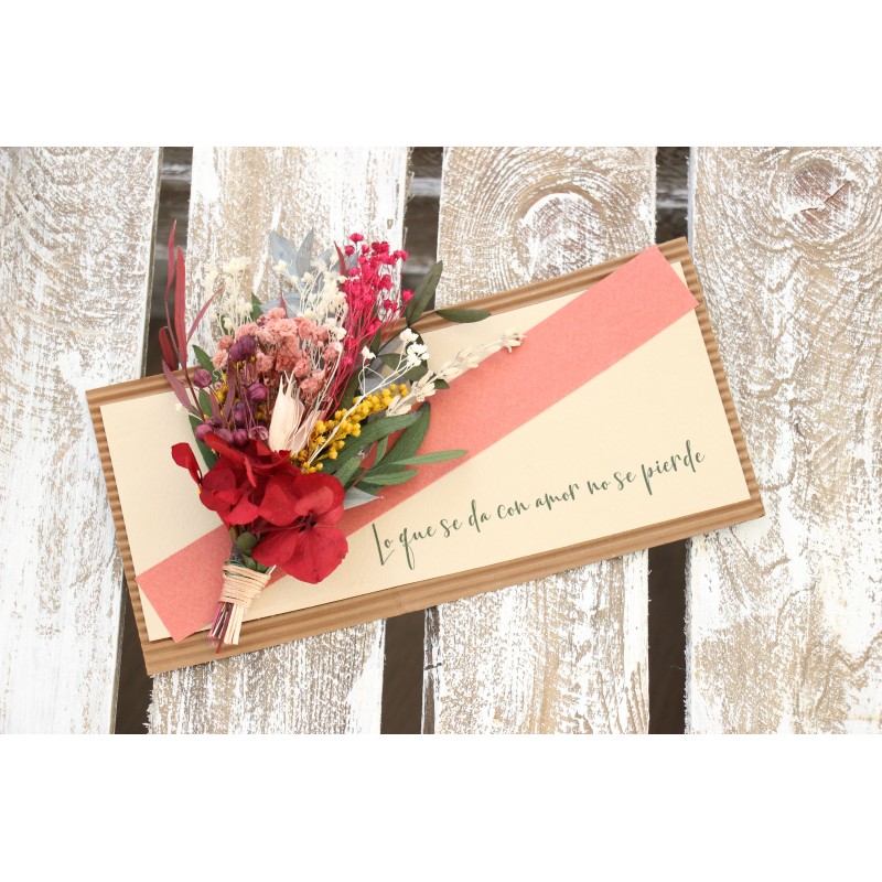 TARJETA FLOR Lo que se da con amor no se pierde. QTj030 · FLOR3010