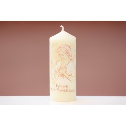 Cirio de comunión Mini-Bella Pastora 4 x 11 cm de altura. Recuerdo de mi Primera Comunión. CiC003 ·