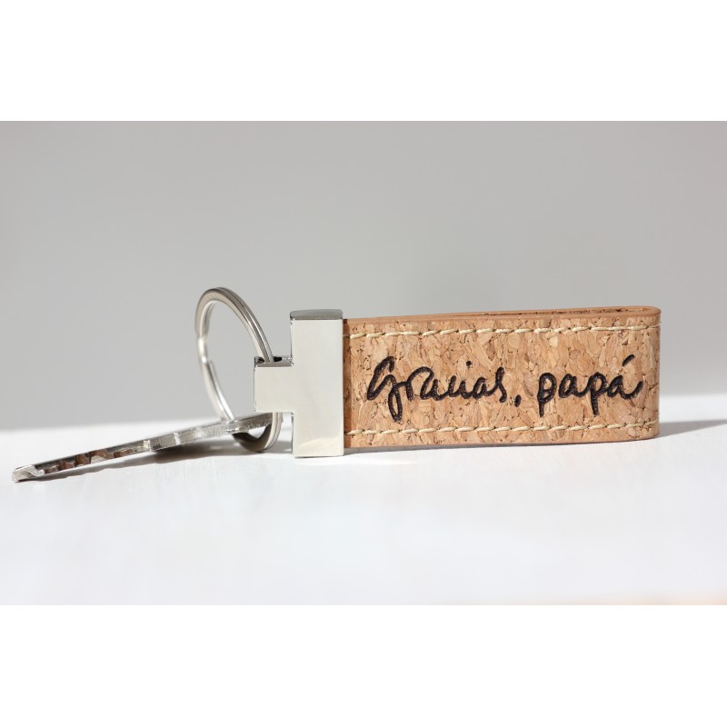 Llavero grabado corcho GRACIAS PAPÁ · LLA-ll3. Mod0857