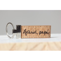 Llavero grabado corcho GRACIAS PAPÁ · LLA-ll3. Mod0857
