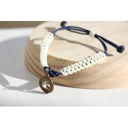 Pul. Cuero y macrame simbolo 1522