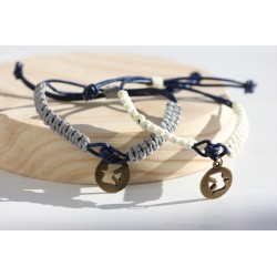 Pul. Cuero y macrame simbolo 1522