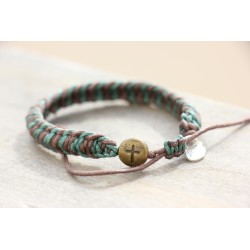 Pulsera de hilo verde-marr 1524