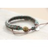 Pulsera de hilo verde-marr 1524