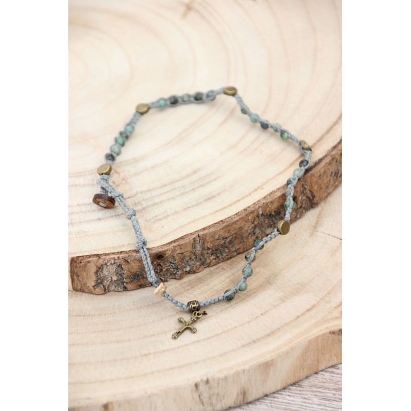 Brazalete piedra verde 1414