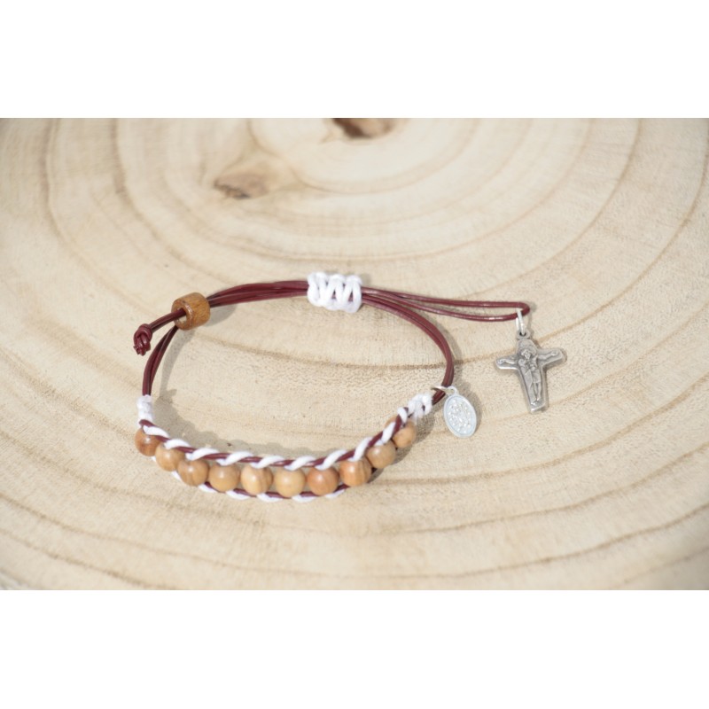 Dec olivo granate y blanco 1121b