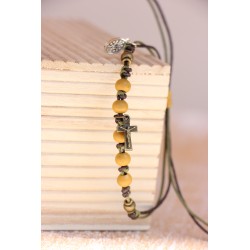 Pulsera hilo verde-mostaza Mod0044 /5/