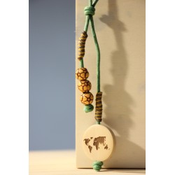 Llavero verde mapamundi Mod0785