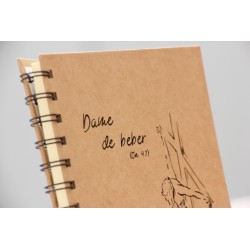 111-DAME DE BEBER A5 espiral kraft-KRAFT. Hojas lisas color crema. - BEB-208-KRA · PAP111