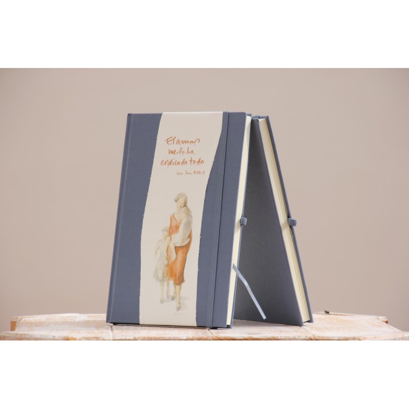 314-EL AMOR ME LO HA EXPLICADO TODO A5 encuadernado con goma kraft azul - EXP-211-AZU · PAP314