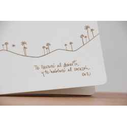 22-Te llevaré al desierto, te hablaré al corazón. A5 cosido hojas recicladas de carton de leche blan