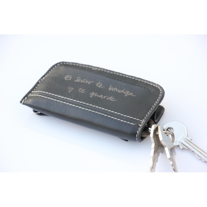 Portallaves piel: El Señor te bendiga y te guarde. BEN-porta · REG1100