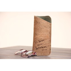 Funda para gafas de corcho: El Señor es mi fortaleza. Verde. ARTESANO. GAF-FOR-VER · REG300