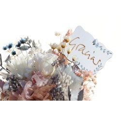 Macetita blanca 'Gracias' (pintada a mano) · FL163 · FLOR16