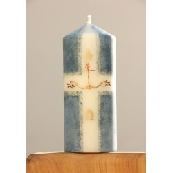 Velón Pascua-ancla. PINTADO A MANO. CiP007an · ARTE6105