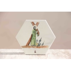 Azulejo: Via crucis II estación. VIA-2azu · ARTE7001