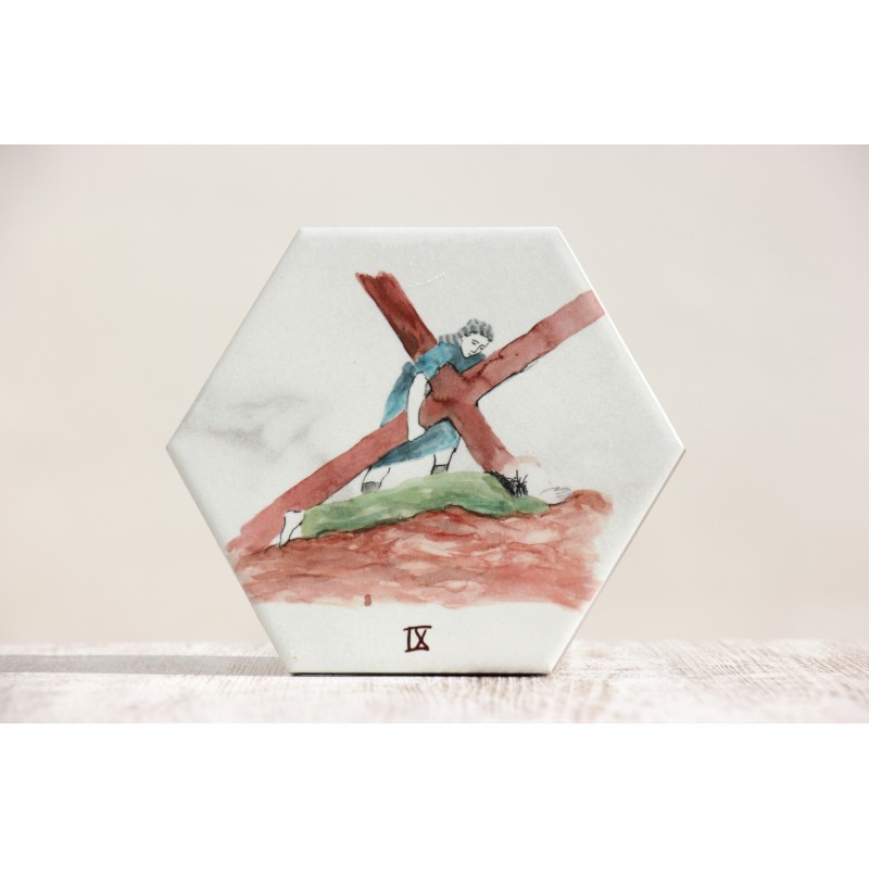 Azulejo: Via crucis IX estación. VIA-9azu · ARTE7001