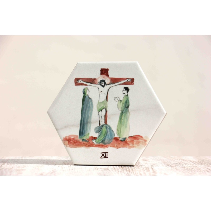 Azulejo: Via crucis XII estación. VIA-12azu · ARTE7001